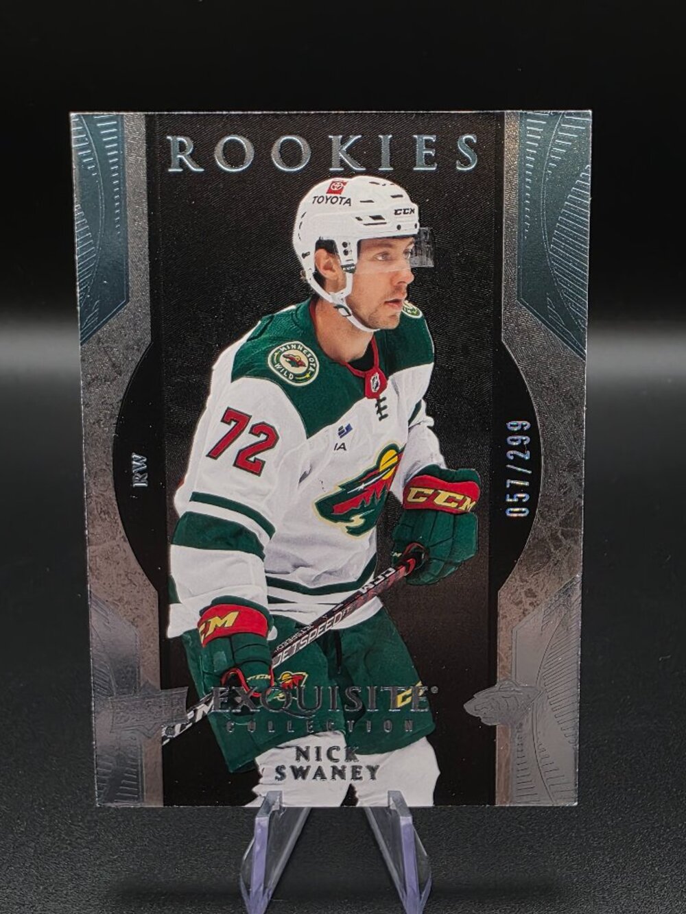2023-24 UPPER DECK ICE EXQUISITE COLLECTION ROOKIES /299 NICK SWANEY #R35